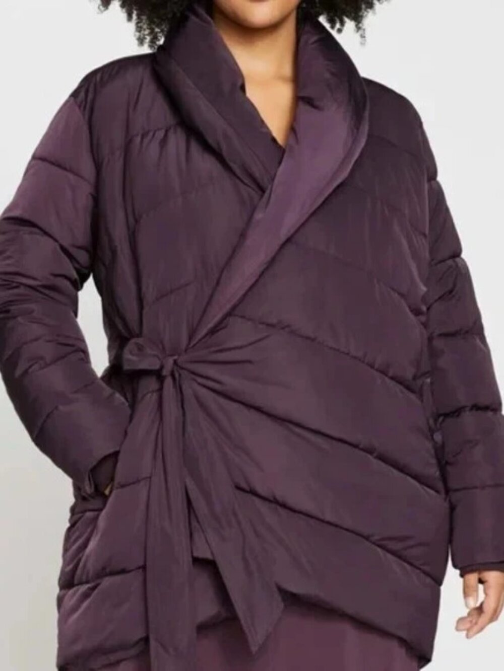 Universal Standard Kanda Puffer Coat Purple Plum 4XS (00-0) NWT